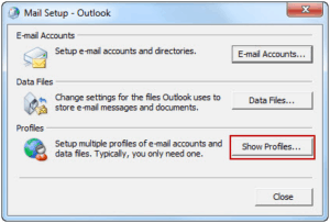 your outlook data file cannot be configured